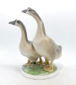 Royal Copenhagen model of a pair of Geese 2068, h.21.5cm.
