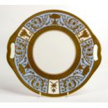 De Lamerie Fine Bone China heavily gilded Imperial Pattern handled sandwich plate, specially made