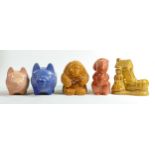 Wade novelty Money Boxes including Pigs, Womble, Old Lady who lived in a shoe, almost all