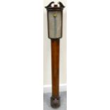 19th century mahogany stick barometer by W Lacy Liverpool, h.99cm.