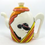 Lorna Bailey 'Art Deco Lady' tea pot 23cm high. Marked on base "SB" Limited edition no 26/75. With