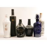 Wade modern Whiskey & spirit decanters including Desert Door, The Salford Rum Company, Lauders,