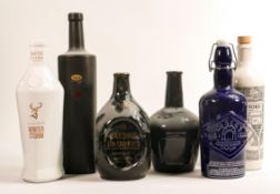 Wade modern Whiskey & spirit decanters including Desert Door, The Salford Rum Company, Lauders,