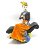 Lorna Bailey Afternoon Tea figure, 18cm high. Mark on base 'SM' limited edition no 1/50, with