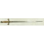 Late 19th century Knights Templar York Rite Sword, made by Boston Regalia Co., gilt & wooden grip