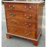 19th century Georgian style chest of drawers of small proportions, height 91cm, width 66cm and depth