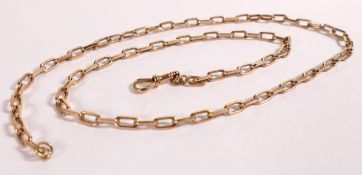 9ct gold 25 inch Gentlemans link necklace, 30.7g.