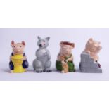 Wade Big Bad Wolf figures including House of Wood, House of Brick & House of Straw, height of