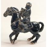 Wade prototype figure of Knight on Horseback with silvered highlights, height 22cm. This was removed