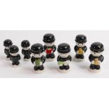 Wade Homepride Fred figures 2004 & similar, height of tallest 5cm. These were removed from the