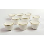 De Lamerie Fine Bone China heavily gilded crested tea bowls, specially made high end quality