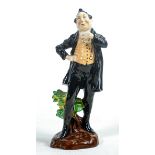 Royal Doulton early figure Pecksniff HN1553, dated 1937. 1.25cm crack to base edge.