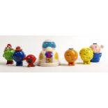 Wade Mr Men figures to include - Mr Bump, Little Miss Fun, Little Miss Bossy, Little Miss