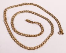 9ct gold 18 inch necklace, 3.7g.