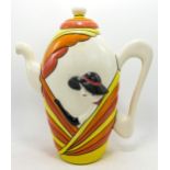 Lorna Bailey 'Art Deco Lady' coffee pot 28cm high. Mark on base "SM" Limited edition no 30/75.