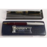 Sheaffer Fountain pen and a Cabinet War Rooms pen, both boxed. (2)