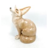 Royal Copenhagen model of a seated desert fox 1327, h.23cm.