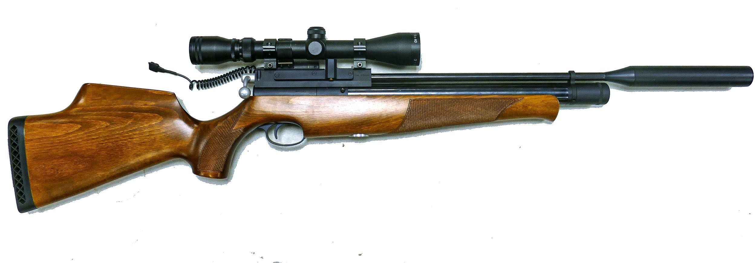 AIR ARMS S410 .177 Carbine English made Air Rifle, fitted Blazer 3-9x40 scope with holdall.