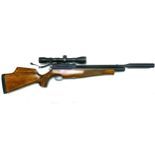 AIR ARMS S410 .177 Carbine English made Air Rifle, fitted Blazer 3-9x40 scope with holdall.