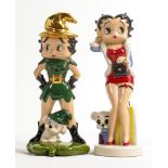 Wade Official Collectors Centre Betty Boop figures - Saint Patricks Day & Shopping Dolly, tallest