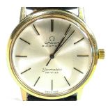Omega Seamaster De ville automatic wristwatch, with leather strap, d.3.4cm inc crown.
