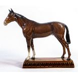 Beswick Bois Roussel racehorse on ceramic plinth 1809