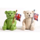 Two Wade Union Bears Not For Resale standards, height 5cm. These items were removed from the