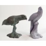 North Light large resin figures of Parrots, height of tallest 22cm. These were removed from the