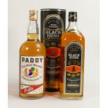 Black Bush Irish Special Old Whisky & 1 ltr Bottle of Paddy Irish Whiskey(2)