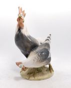 Royal Copenhagen model of a pair of chickens 1094, h.26cm. a/f. (slight sliver chip to tail edge