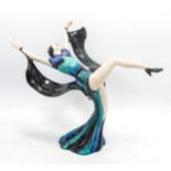 Lorna Bailey Art Deco Lady Figurine "Greta". Limited edition 1/100, 19cm high. Mark on base "SB".