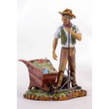 Royal Doulton prestige figure of The Gardener in a prototype different colourway, h.26cm.