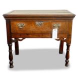 18th century side table on bulbous turned legs, depth 51cm, length 87cm & height 73cm