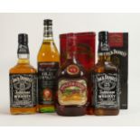Jack Daniels Vintage Bourbon both 70cl, Old Hopking Dark Rum 70cl & Appletons Estate B/X Rum 70cl(4)