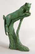 North Light large resin figure of a Puma on a branch, height 33cm. This was removed from the