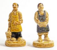 Wade Blacksmith and Pie Maker figures (hand written text to base), height 9cm. These items were