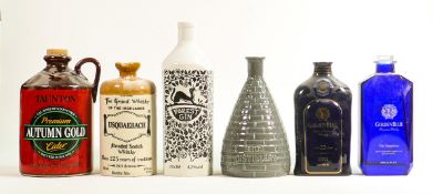 Wade modern Whisky & spirit decanters including Golden Blue, Forest Gin, Usquaebach etc. These items