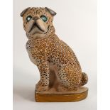 North Light large resin figure of a seated Pug, height 29.5cm. This was removed from the archives of