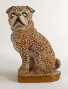 North Light large resin figure of a seated Pug, height 29.5cm. This was removed from the archives of