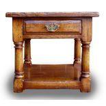 Titchmarsh & Goodwin oak occasional table, height 48cm, width 53cm.