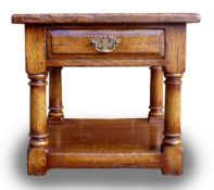 Titchmarsh & Goodwin oak occasional table, height 48cm, width 53cm.