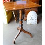 19th century mahogany inlaid tip top table.