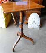 19th century mahogany inlaid tip top table.