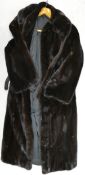 Vintage Jacques London Full Length Mink Fur Jacket, approx size 12