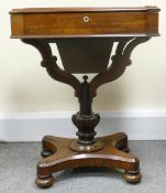 William IV Rosewood foldover work table