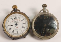 Two 1920s top winding pocket watches, Patent Railway regulator, Superior centre seconds and B B50