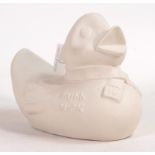 Wade bisque Hubb Duck money box. Height 15cm. This was removed from the archives of the Wade factory