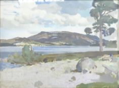 Harry WATSON (1871-1936) Scottish landscape, Loch Rannoch, Scotland. Painting, Oil/board Signed,