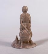 A prototype figure of a girl hiker, height14cm, possibly a 1960's Wade project piece from the