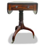 Antique drop leaf sofa table, depth when open 85cm, length 71cm & height 75cm